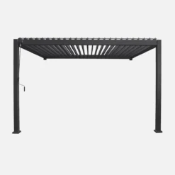 sweeek Pergola bioclimatica 3x4m in alluminio addossata, lame orientabili
