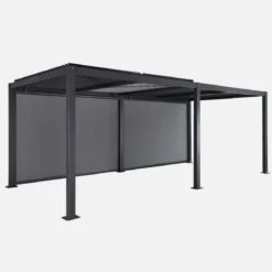 Pergola bioclimatica 3x6m + 2 tende 3m