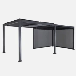 Pergola bioclimatica 3x6m + 2 tende 3m