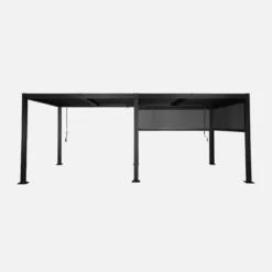 sweeek Pergola bioclimatica 3x6m + 2 tende 3m
