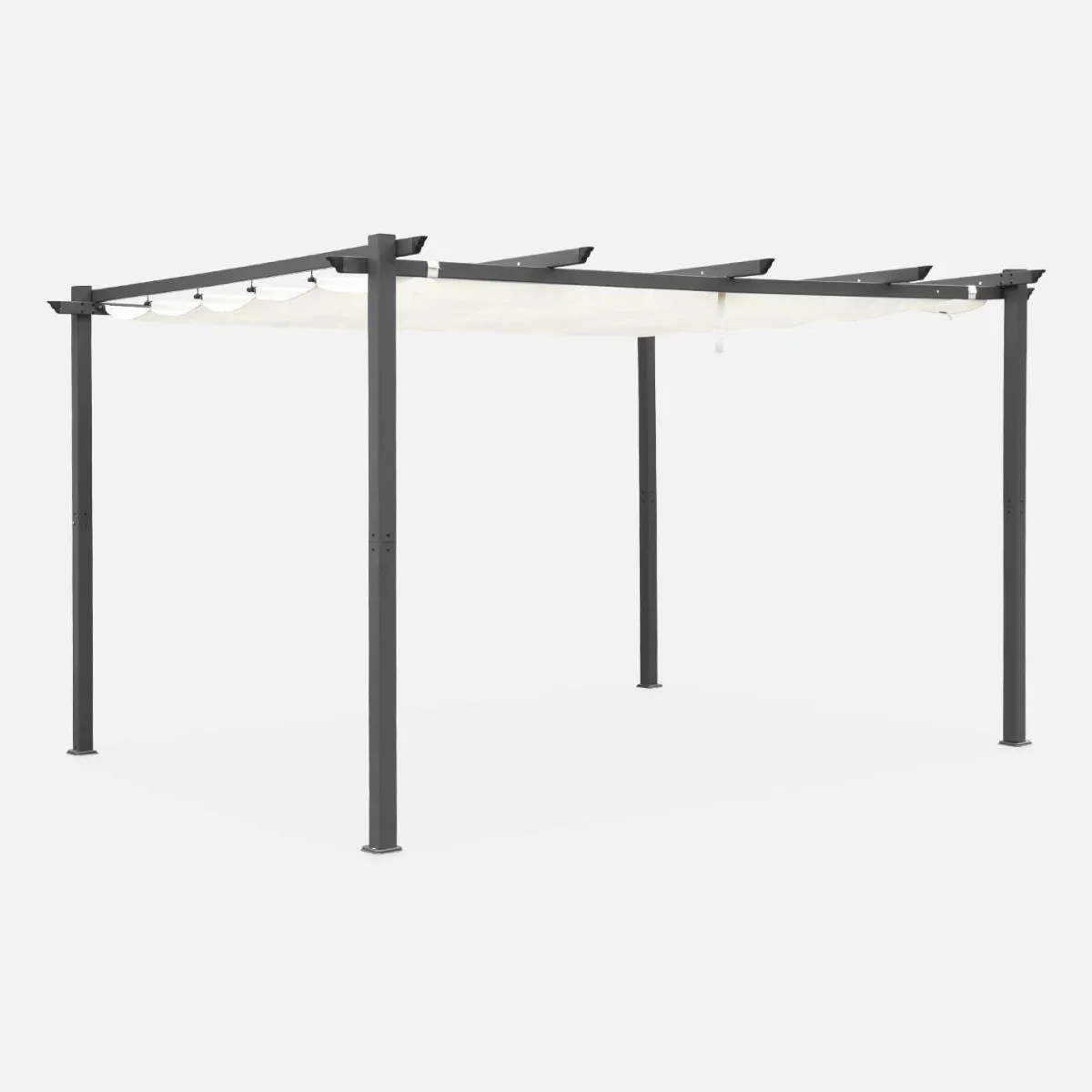 sweeek Pergola 3x4m in alluminio telo scorrevole