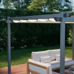 sweeek Pergola 3x4m in alluminio telo scorrevole