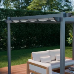 sweeek Pergola 3x4m in alluminio telo scorrevole