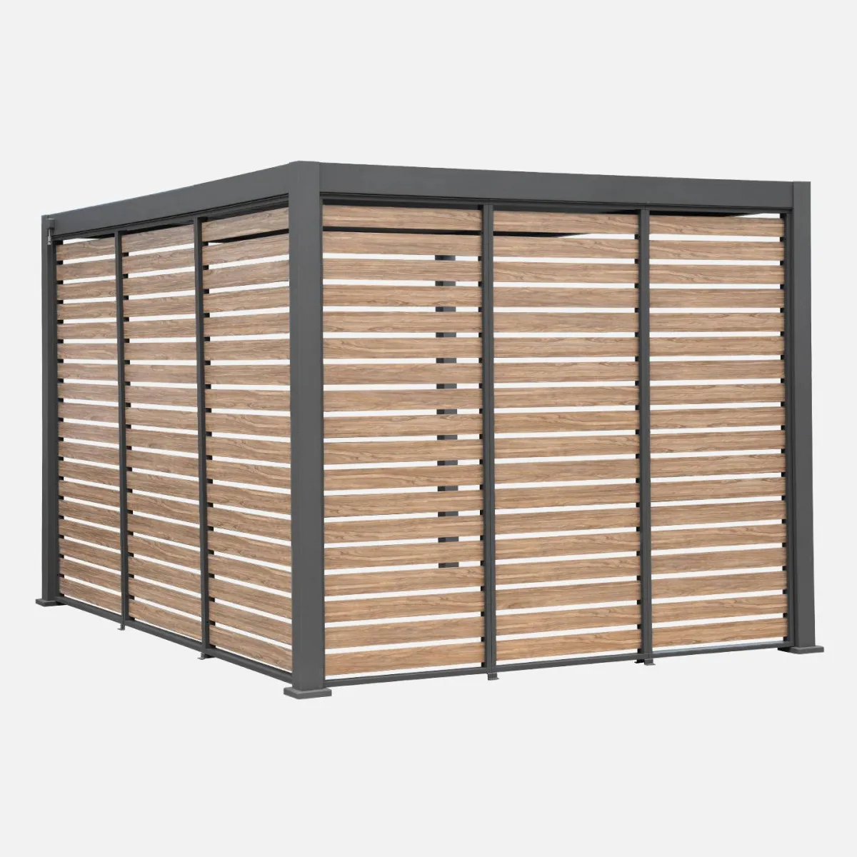 sweeek Persiana 1.3m in alluminio effetto legno per pergola Triomphe 3x4m