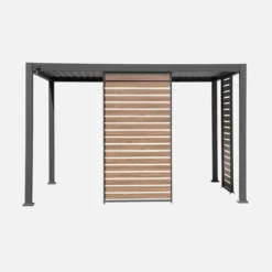 sweeek Persiana 1.3m in alluminio effetto legno per pergola Triomphe 3x4m