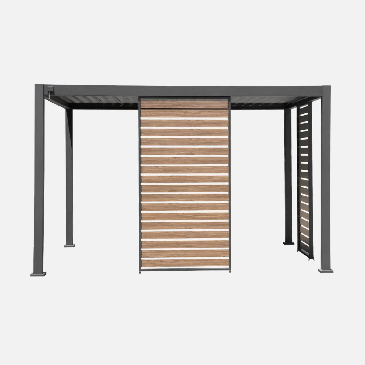 sweeek Persiana 1.3m in alluminio effetto legno per pergola Triomphe 3x4m