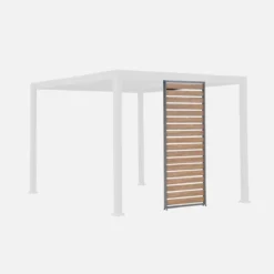 sweeek Persiana 1m in alluminio effetto legno per pergola Triomphe