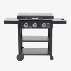 sweeek Piastra plancha a gas a 3 bruciatori con carrello