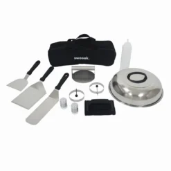 sweeek Piastra plancha a gas a 4 bruciatori con utensili
