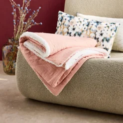 Plaid Sherpa e mussola di cotone , 170cm