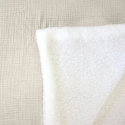 Plaid Sherpa e mussola di cotone , 170cm