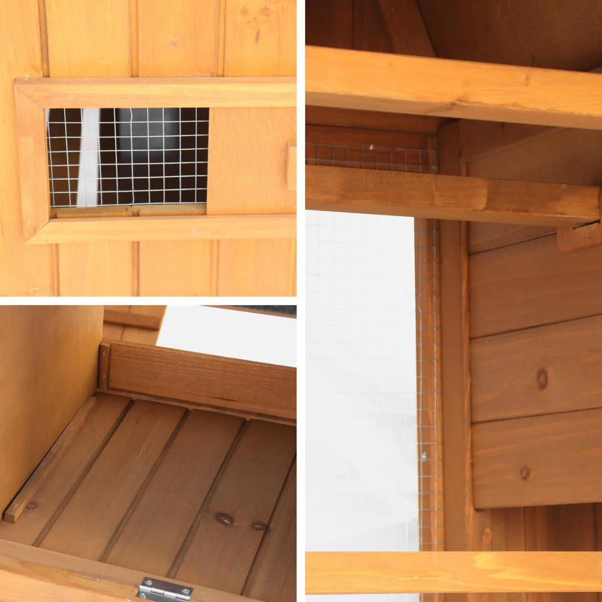 sweeek Pollaio 6 galline legno di abete