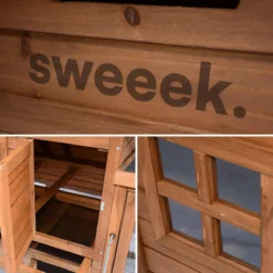 sweeek Pollaio in legno con recinto per 4 galline