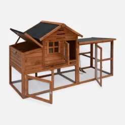 sweeek Pollaio in legno con recinto per 4 galline