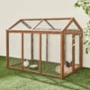 sweeek Pollaio recinto in legno con rete in alluminio per 6 galline