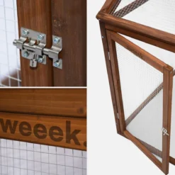 sweeek Pollaio recinto in legno con rete in alluminio per 6 galline