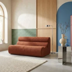 sweeek Poltrona bouclé strutturata, 2 posti