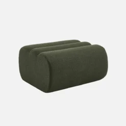 sweeek Poltrona bouclé testurizzata con poggiapiedi