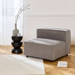 sweeek Poltrona con seduta in tessuto idrorepellente, modulo per divano modulare