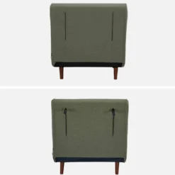 Poltrona letto convertibile bouclé strutturata, 2 posti