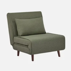 Poltrona letto convertibile bouclé strutturata, 2 posti