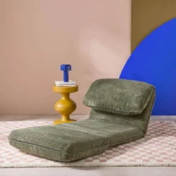 sweeek Poltrona letto convertibile velluto a coste grosse coste