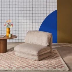 Poltrona letto convertibile velluto a coste grosse coste
