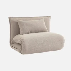 Poltrona letto trasformabile bouclé testurizzato