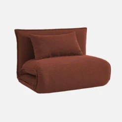 Poltrona letto trasformabile bouclé testurizzato