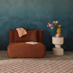 Poltrona letto trasformabile bouclé testurizzato