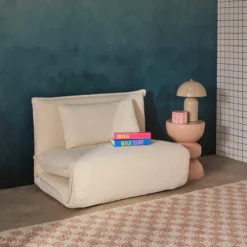 sweeek Poltrona letto trasformabile bouclé testurizzato