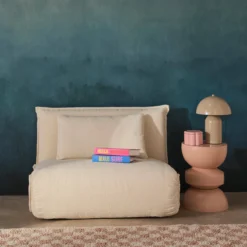 sweeek Poltrona letto trasformabile bouclé testurizzato