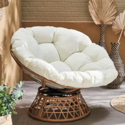 sweeek Poltrona papasan girevole a 360° in polirotilene