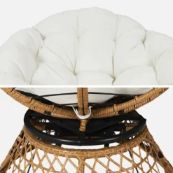 sweeek Poltrona papasan girevole a 360° in polirotilene