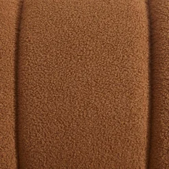 sweeek Poltrona relax con gambe rotonde in legno e tessuto bouclé