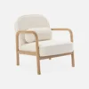 sweeek Poltrona scandinava curva in legno di hevea