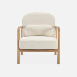 sweeek Poltrona scandinava curva in legno di hevea