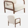 sweeek Poltrona scandinava in legno di hevea tinto noce
