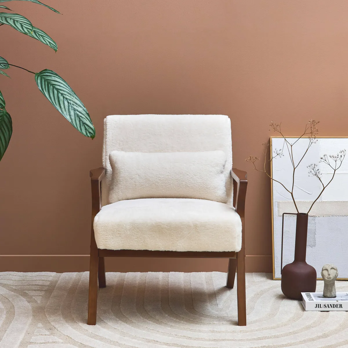 sweeek Poltrona scandinava in legno di hevea