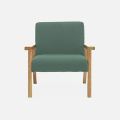 sweeek Poltrona scandinava per bambini in velluto a coste e legno di hevea