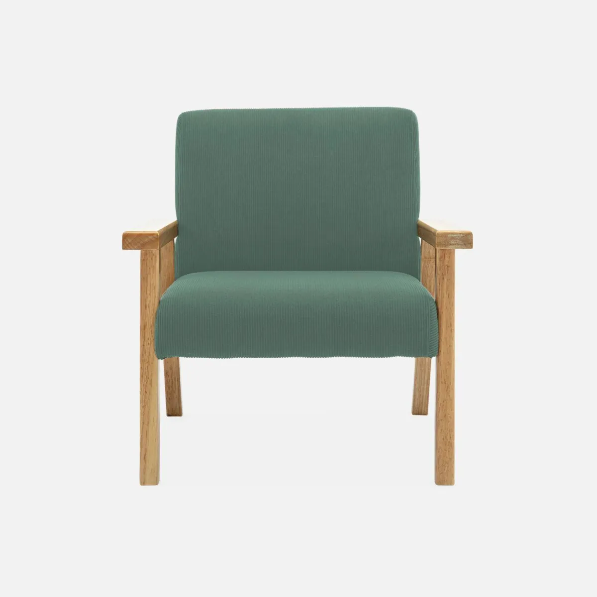 sweeek Poltrona scandinava per bambini in velluto a coste e legno di hevea