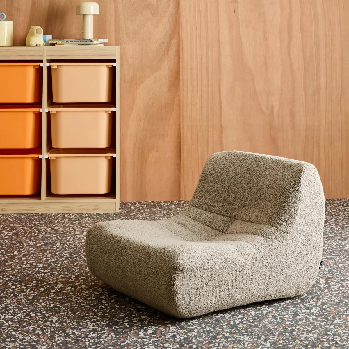 sweeek Poltroncina per bambini in tessuto bouclé testurizzato, 1 posto