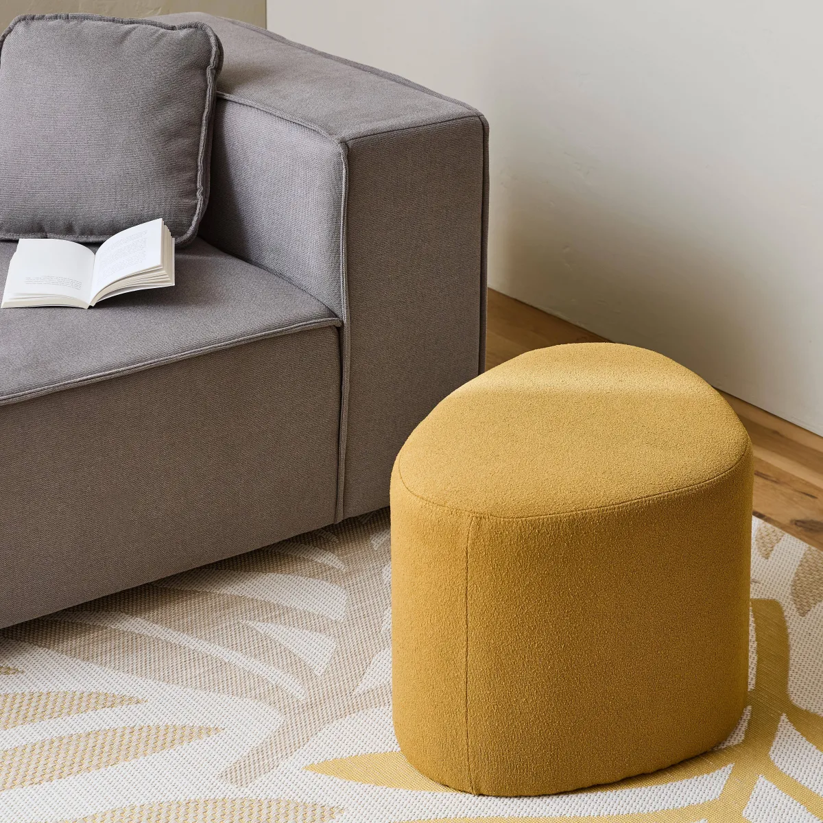 sweeek Pouf a forma di ciottolo in tessuto