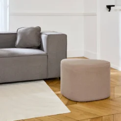 Pouf a forma di ciottolo in tessuto