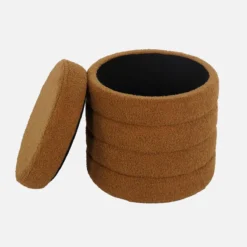 sweeek Pouf contenitore in bouclé