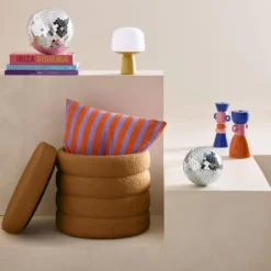 sweeek Pouf contenitore in bouclé