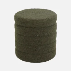 Pouf contenitore in bouclé