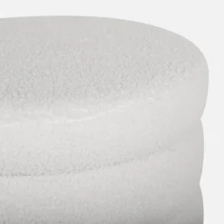 Pouf contenitore in bouclé
