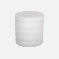 Pouf contenitore in bouclé