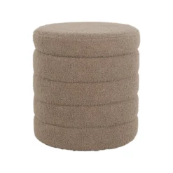 Pouf contenitore in bouclé